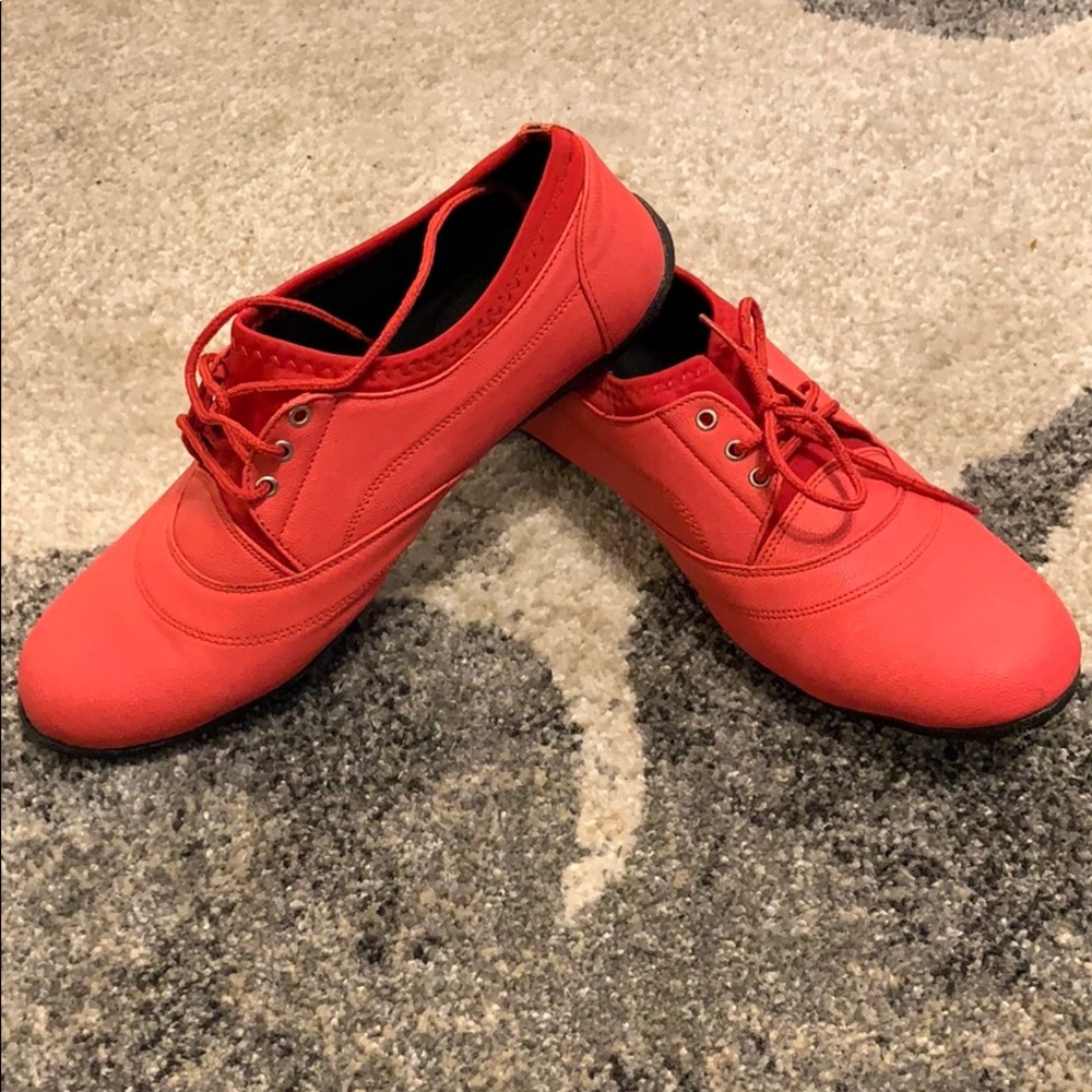 Red shoes.